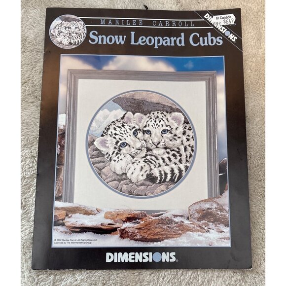 Tiger Cross Stitch Patterns Lot Of 3 Tiny Tigers, White Tiger, Snow Leopard Cubs - Picture 5 of 6